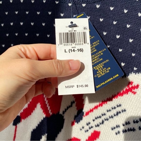 Polo Ralph Lauren Ski Print Sweater – Kids/Boys 14-16, Fits Women’s S/M - Picture 3 of 11